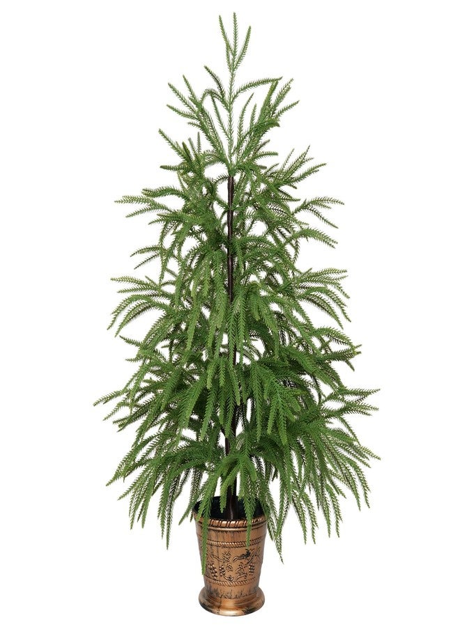 XmasExp 3ft Norfolk Pine Tree Artificial Faux Potted Christmas Tree for Front Porch Indoor Outdoor Decor - Image 1